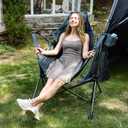 TIMBER RIDGE Hammock Camping Chair, Oversized Swinging Hammock Chair with Adjustable Back and Seat for Outdoor Lawn, Sports, Supports 400lbs, Blue, Large