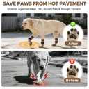 BINGPET Dog Socks to Prevent Licking Paws -Dog Shoes for Hot Pavement,Extra-Thick Grippy Dogs Sock for Hardwood Floors Anti-Slip,4Pcs All-Weather Boots Paw Protector for Small Medium Large Senior Dogs