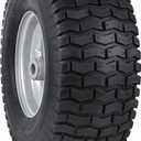 15x6.00-6nhs Lawn Mower Front Tire 4 Ply 15x6x6 Lawn Mower 570 Lbs Tire and Wheel with 3/4" Iron Bushing and 6 Spacers, Replacement for Garden Lawn Tractor Riding Lawn Mowers, 1 Pack