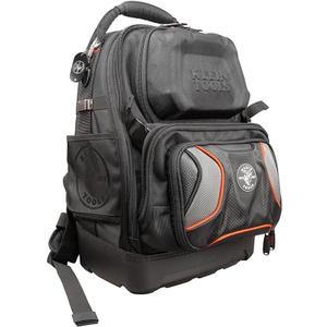 Klein Tools 55485 Tool Bag Backpack, Durable Electrician Backpack with 48 Pockets for Hand Tools, Waterproof Bottom, Removable Tool Carrier