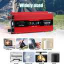 nomal Car Power Inverter 1200W , DC 12v to 110v AC Converter with LCD Display and AC Outlets 12 Volt Inverter for Truck RV Car