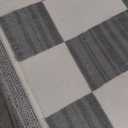 jinchan 3x5 Checkered Area Rugs for Kids Room - Machine Washable Soft Rug Modern Geometric Lattice Non-Slip Carpet for Nursery Playroom Bedroom Entryway Living Room Dining Room Home Office Grey