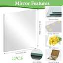 14 x 12 inch Glass Wall Mirror Tile Self Adhesive Frameless High Clear Mirror Sheet for Wall, Home Gym, Door, Bathroom, Bedroom Decor