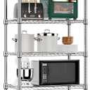 MZG 8 Tier 2000 lbs Storage Rack Metal Wire Shelving Unit, Storage Standing Shelf Organizer for Laundry Bathroom Kitchen Pantry Closet Garage Basement Utility Room, Chrome 13.8" D x 23.6" W x 79.5" H