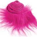 Faux Fur Fabric Precut Fur Strips 2x60inch Hot Pink Fur Fluffy Fuzzy Craft Furs for Gnomes Beard Santa Claus Hair Dwarf Cosplay Costume DIY Craft Christmas Decoration