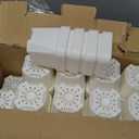 BangQiao 100 Pack 2.55 Inch Small White Plastic Square Nursery and Seedling Pot with Drain Hole for Germination, Cactus, Herb, Succulent