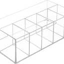 InterDesign Clarity Cosmetic Organizer for Vanity, Dresser or Bathroom Cabinet to Hold Makeup, Beauty Products, Hair Accessories, 6 Compartments  Clear