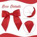 AIMUDI Red Satin Bows 5.5" Bow for Gift Wrapping Satin Twist Tie Bows Premade Ribbon Bow for Treat Bags Invitations Baskets Wreaths Crafts Wedding Birthday Party Mother's Day Decorations, 24 PCs