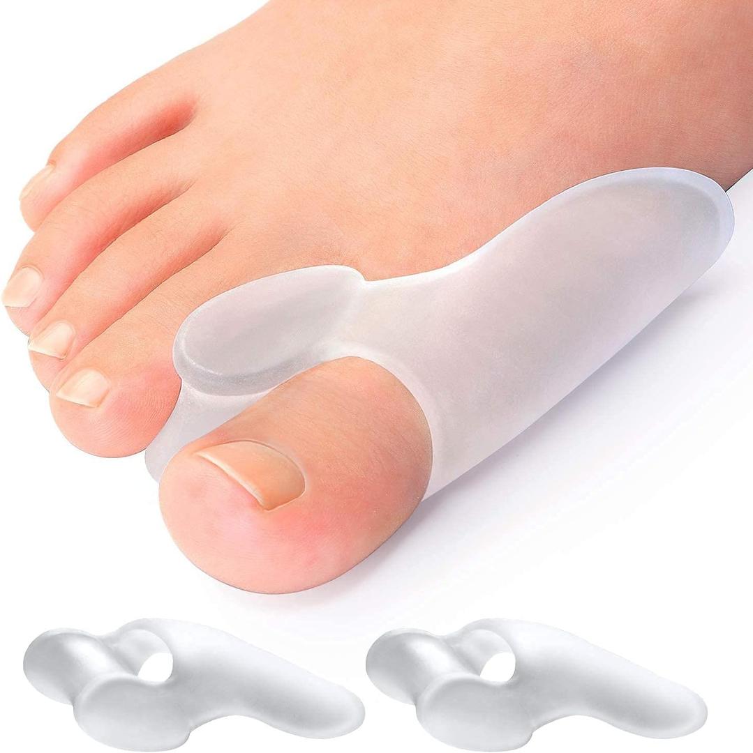 Bunion Cushion Protector, 10 Packs of Bunion Corrector Pads with Separator for Big Toe, Gel Shield for Foot Pain Relief, Calluses, Corns - Clear