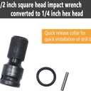 DT7508-QZ for Dewalt Impact Adaptor 1/2" to 1/4", Cr-Mo Steel (DT7508-QZ 1/2" to 1/4" Impact Adaptor * 4 Pcs)