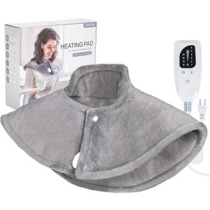 Heating Pad for Neck, [2025 Upgrade] Neck and Shoulders Heating Pads with Deeper Pain Relief, Electric Heating Pad for Back, Christmas Birthday Gifts for Women Men Mom, 22 x 25, Grey