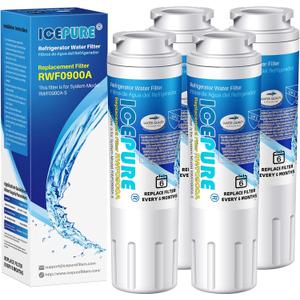 ICEPURE UKF8001 Refrigerator Water Filter Replacement for EveryDrop EDR4RXD1, Whirlpool Filter 4, Maytag UKF8001AXX-200, UKF8001P, 4396395, 469006, Puriclean II, FMM-2, RWF0900A 4PACK