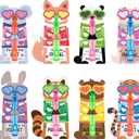 Valentines Day Gifts for Kids, 32 Pack Mini Bubble Wands with Valentines Animal Themes Greeting Cards for Kids, Valentine's Day School Prize Party Favor, Classroom Exchange Gift Set