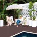 Goovilla Plastic Interlocking Deck Tiles, 36 Pack Balcony Flooring, 12"x12" Waterproof Outdoor Flooring All Weather Use, Patio Floor Decking Tiles for Porch Poolside Backyard Concrete, Dark Brown