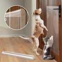 1 Pack 40 x 16 Heavy Duty Clear Door Protector Cat & Dog, Easy & Quick to Install Clear Anti Scratch Work on Wall, Window, Glass, Furniture Guard Indoor/Outdoor Cat Scratch Protectors
