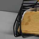 ALOCEO 2 Pack Storage Stackable Kitchen Laundry Organizers with Bamboo Top, Large Trash Bag Holder and Small Garbage Bag Dispenser for Countertop Organization