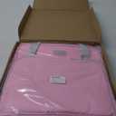 SKYDUE Zipper Binder 3 Inch D-Ring School Binder, Oxford Fabric School Organizer Holds 700+ Sheets, Fits 13.3" Laptop, Water-Resistant, Handle & Shoulder Strap, 14"x13"  School Supplies, Pink