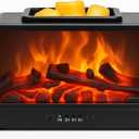 MeplLivs Dynamics Flame Fireplace Electric Wax Melt Warmer PTC Heating Plate Monochromatic Wax Burner Fragrance Wax Warmer for Home Office Gifts & Decor(Black)