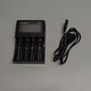 4 Bay 18650 Charger with LCD Digital Display Universal Battery Charger for: 26650 20700 18650 18350 17670 17500 16340(RCR123) 14500 AA AAA SC C Batteries