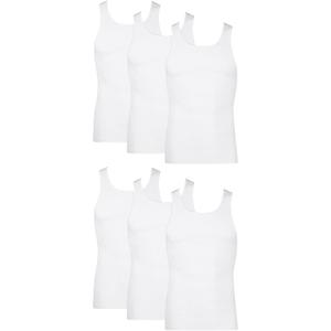 Hanes Men's, Moisture-Wicking Ribbed, Lightweight Cotton Tank Undershirts, Multi-Pack (White - 6 Pack)