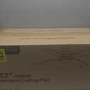 Consciot Ceiling Fan With Lights, 52 Inch Modern Low Profile Ceiling Fan, Remote Control, Quiet Reversible DC Motor, Dimmable 3 Color, 4 Double Finish Blades, Flush Mount, Indoor Only, White