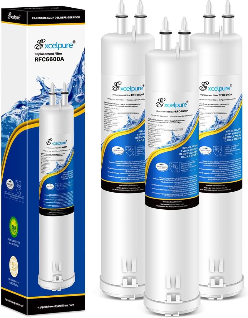 EXCELPURE EDR3RXD1 Compatible with Everydrop Filter 3, 4396841, 4396710, Kenmore 46-9083, 46-9030, 9030, 9083, KAD3RXD1, WHR3RXD1 Refrigerator Water Filter, 3PACK