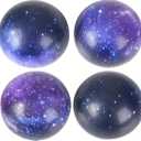Galaxy Foam Stress Relief 2" Balls (4 Pack) Squeeze Relaxable Stress Relief for Kids and Adults Calming Figdet Toy Autism ADHD Fun Soft Toys for Party Favors (4 Balls)