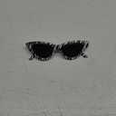livho Retro Vintage Narrow Cat Eye Sunglasses for Women Clout Goggles Plastic Frame (Zebra Pattern)