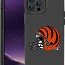 for Cincinnati Fans Football Design Case Compatible with iPhone 15 Pro Max, Slim Fit Soft TPU Protective Rugby Case for 15 Pro Max 6.7 inch, Bengal