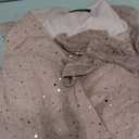 Women's V-Neck Mesh Elegant Long Sleeve Dress, Medium