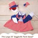 Gaggleville Uncle Sam Goose Outfit, Fits Large 23" H Statue, by Fox Valley Traders