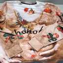 RAISEVERN Ugly Christmas Sweaters for Men & Women - Funny Hairy Chest & Belly Print Ho Ho Pullover Sweatshirts - Long Sleeve Shirts for Xmas Party & Holiday Festival M