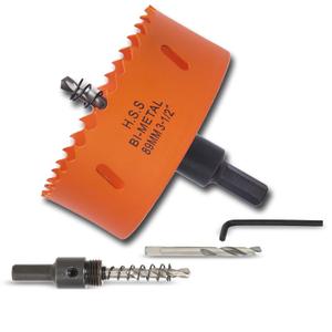 3.5 inch Hole Saw with Arbor for Metal Wood Plastic, 3-1/2 in Bimetal Hole Cutter for Different Project with Smooth and Flat Drilling Edge, Fast Chip Removal