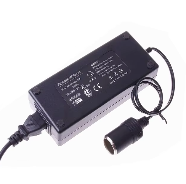 AC to DC Car Cigarette Lighter Socket Power Adapter for Car Vacuum Tire Inflator and Other Car Devices