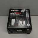 Mueller Multistick 800W 4-in-1 Immersion Blender Handheld, 12 Speed Hand Mixer - Turbo Boost, Heaviest Duty Copper Motor, Titanium Blades Hand Blender, Milk Frother Wand, Whisk, Beaker, Chopper, Grey (Grey)