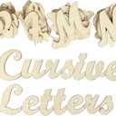 3 Inch 284 Pieces Wooden Letters Unfinished Wood Letters for Crafts Cursive Alphabets with Extras