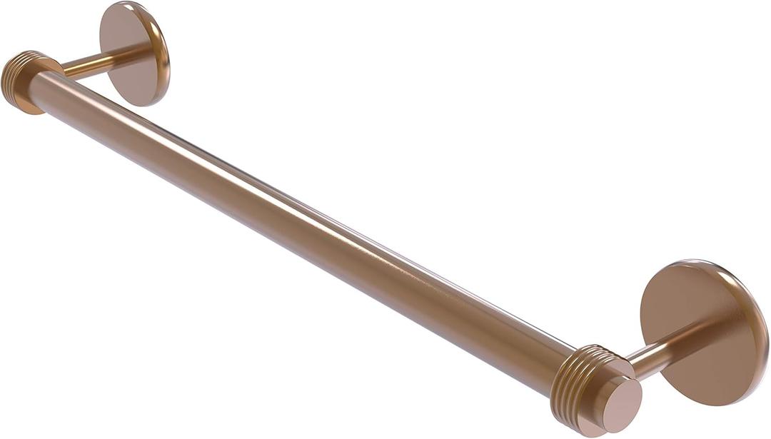 Allied Brass 7251G/24-BBR Satellite Orbit Two Collection 24 Inch Groovy Detail Towel Bar, 24-Inch, Brushed Bronze