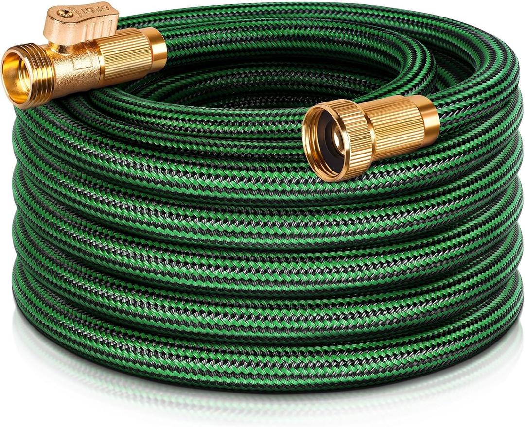 50ft Garden Hose, Flexible Water Hose with Nozzle - Lightweight Hose for Outdoor