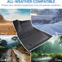 2025 New Version Floor Mats for Tesla Model 3 Highland - Custom Fit All Weather TPE Front & Rear Row Mats, 3-Piece