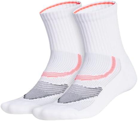 adidas Superlite Performance High Quarter Running Socks M, White/Black/Lucid Red