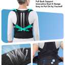 New for 2026 Posture Corrector for Seniors Women & Men, Advanced Full Back Brace Support for Upper & Lower Back, Spine & Neck Alignment, Reinforced Wide Dual-Layer Waist Support Belt with Shoulder Straightener and Back-Opening Support, Breathable for Daily Wear, Walking & Long Sitting (Black, XXL)