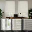 LazBlinds 1" Light Filtering Vinyl Mini Blinds, Beige, 31" W x 64" H | Horizontal Window Blinds for Home, Cordless Shades for Indoor Windows