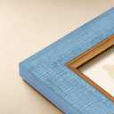 Textured Soft Blue 24x36 Picture Frame with Gold Inner Trim