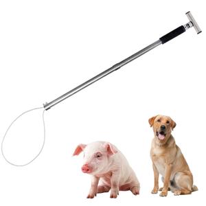 Dog Catcher Pole Holder Animal Control Tool Heavy Duty Stainless Steel Catch Pole for Trapping for Dog Pig Swine Animal Livestock, Rod Length 30 inches
