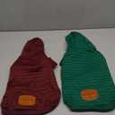 2 Pack Dog Hoodie Sweaters for Small Medium Dogs Warm Dog Clothes for Large Dogs Soft Waffle-Like Laminated Sweatshirt Bulldog (Dark Green+Wine Red, S (Back: 11.5",Chest: 15.5", Neck: 10"))