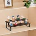 YINMIT Wooden Display Riser Stand, Tiered Perfume and Cologne Organizer Stand, 2 Tier Spice Rack Organizer, Rustic Display Shelf for Candles (2 Tier)
