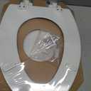 Mayfair Cassel Slow Close Toilet Seat, Easy Clean Non-Slip Premium Wood Seat, Install, Made in USA, Elongated, White