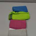 Sukeen 4 Pack Cooling Towel (40"x12"), Soft Breathable Chilly Microfiber Towel for Yoga, Sport, Running, Gym, Workout & More Activities (Blue/Grey/Green/Pink)