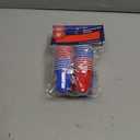 2 x Jacent U.S. Soccer Mini U.S. Soccer Mini Party Cups: 24 Count, 2 oz Plastic Shot Cups, Red and Blue, Disposable Small Cups for Parties, Tailgates, Pong Games