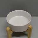 Petygooing White Elevated/Raised Ceramic Dog Bowl for Small Breeds, Dog Food Water Dish with Stand,Pet Feeding Bowl with Anti Slip Rubber for Cats and Small Dogs Puppy 13.5 OZ (5.1In / 1.7 Cups